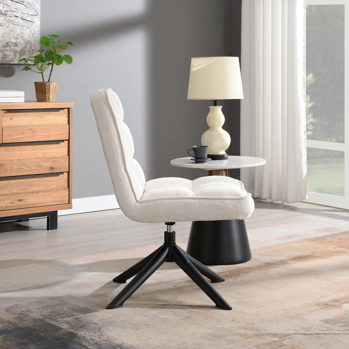 Fauteuil Luchon Japandi Creme Draaibaar