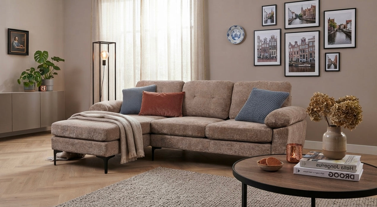 Ecksofa AMANS Taupe Links