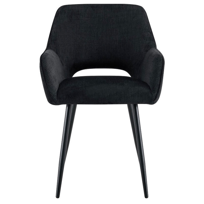 Chaise de Salle à Manger Origny Velours Noir