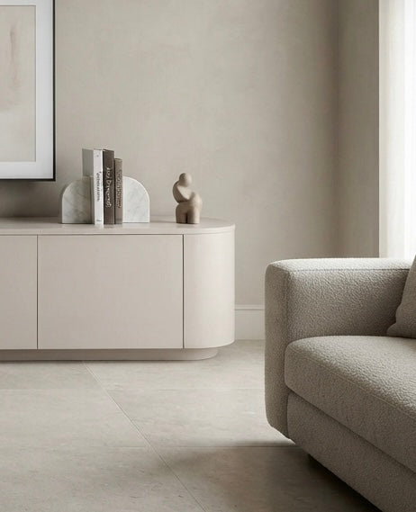 Meuble TV CERNY japandi Ivoire 240CM