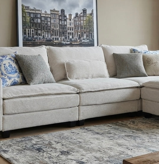 ARBEN Ecksofa Stone Cordstoff
