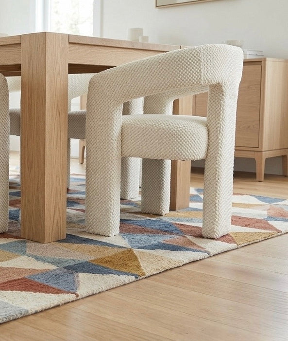 Eetkamerstoel Armeno Boucle Creme