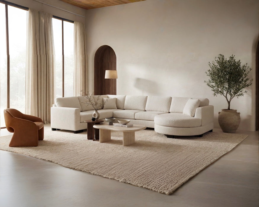 THOILY Ecksofa Rechts Creme