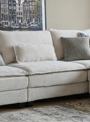 ARBEN Ecksofa Stone Cordstoff