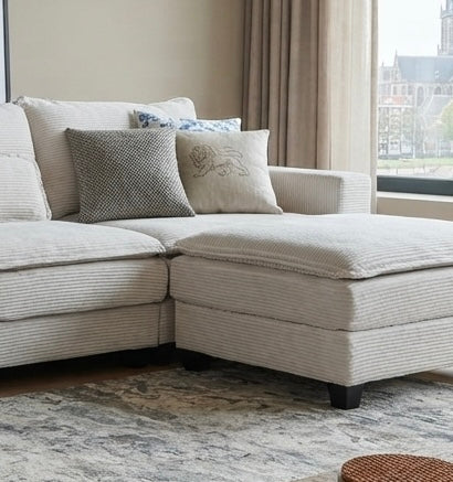 ARBEN Ecksofa Stone Cordstoff