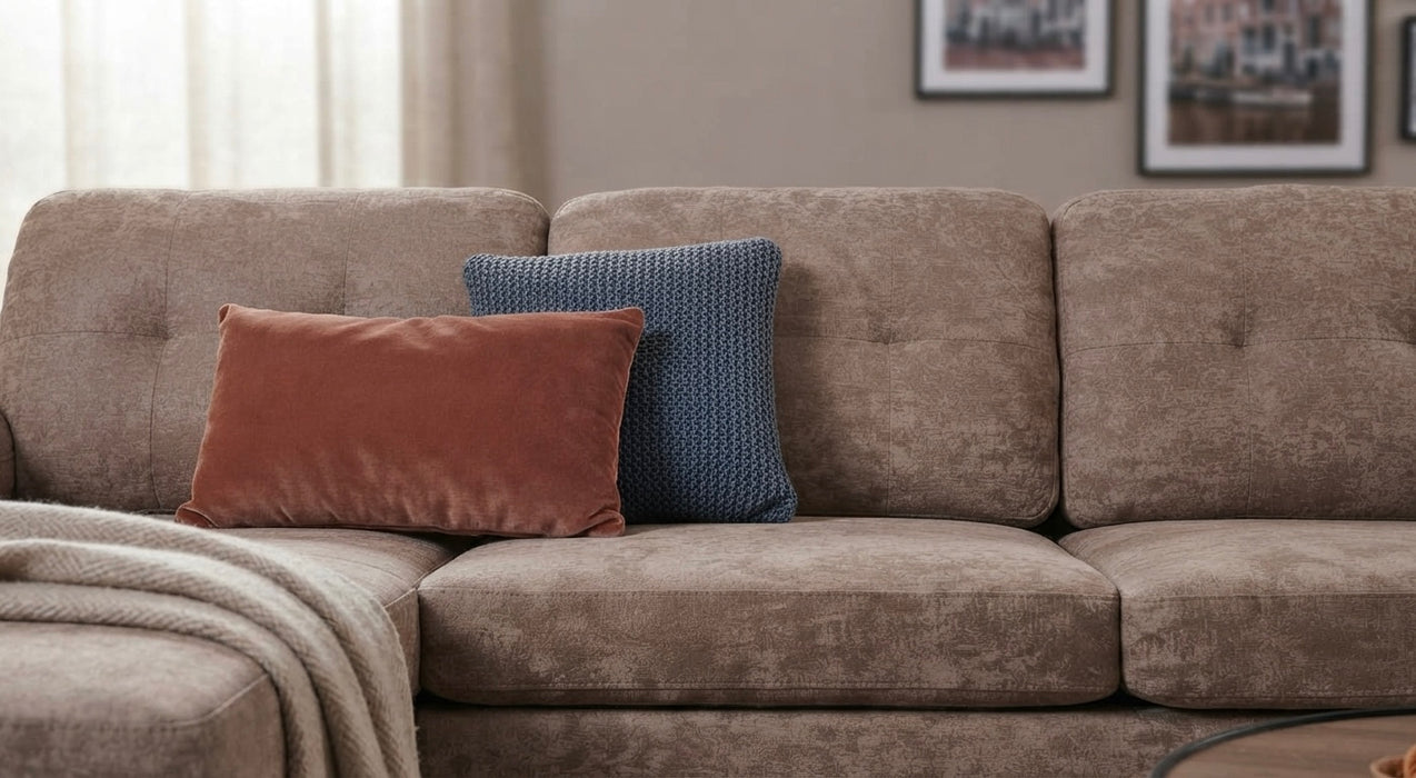 Ecksofa AMANS Taupe Links