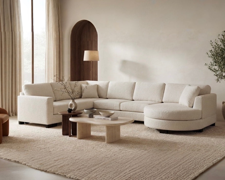THOILY Ecksofa Rechts Creme