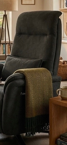 Elektrisch Relax Fauteuil Valois Microfiber Leer Zwart