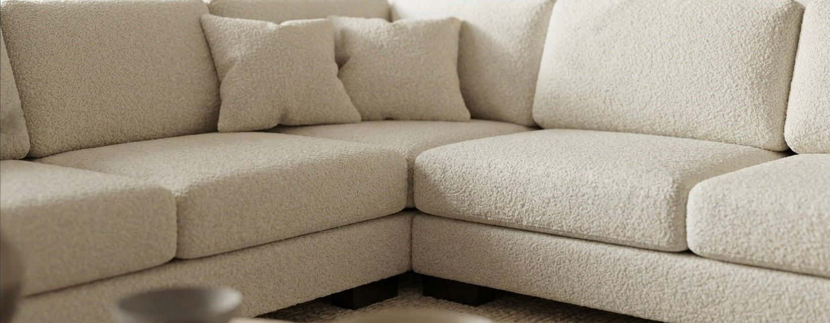 THOILY Ecksofa Rechts Creme