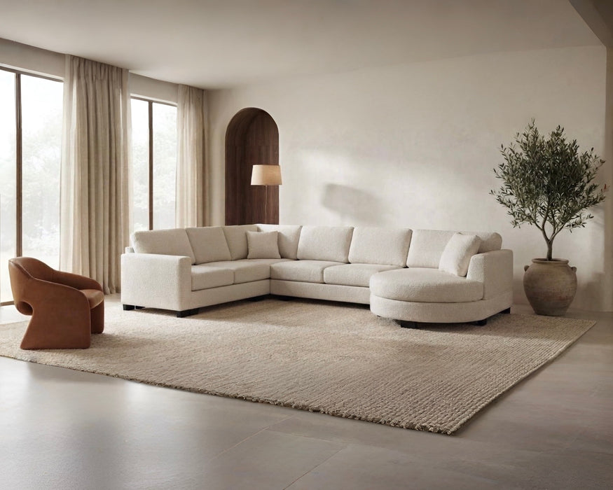 THOILY Ecksofa Rechts Creme