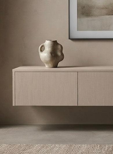Schwebendes TV-Lowboard VIEUX Helltaupe 240 CM