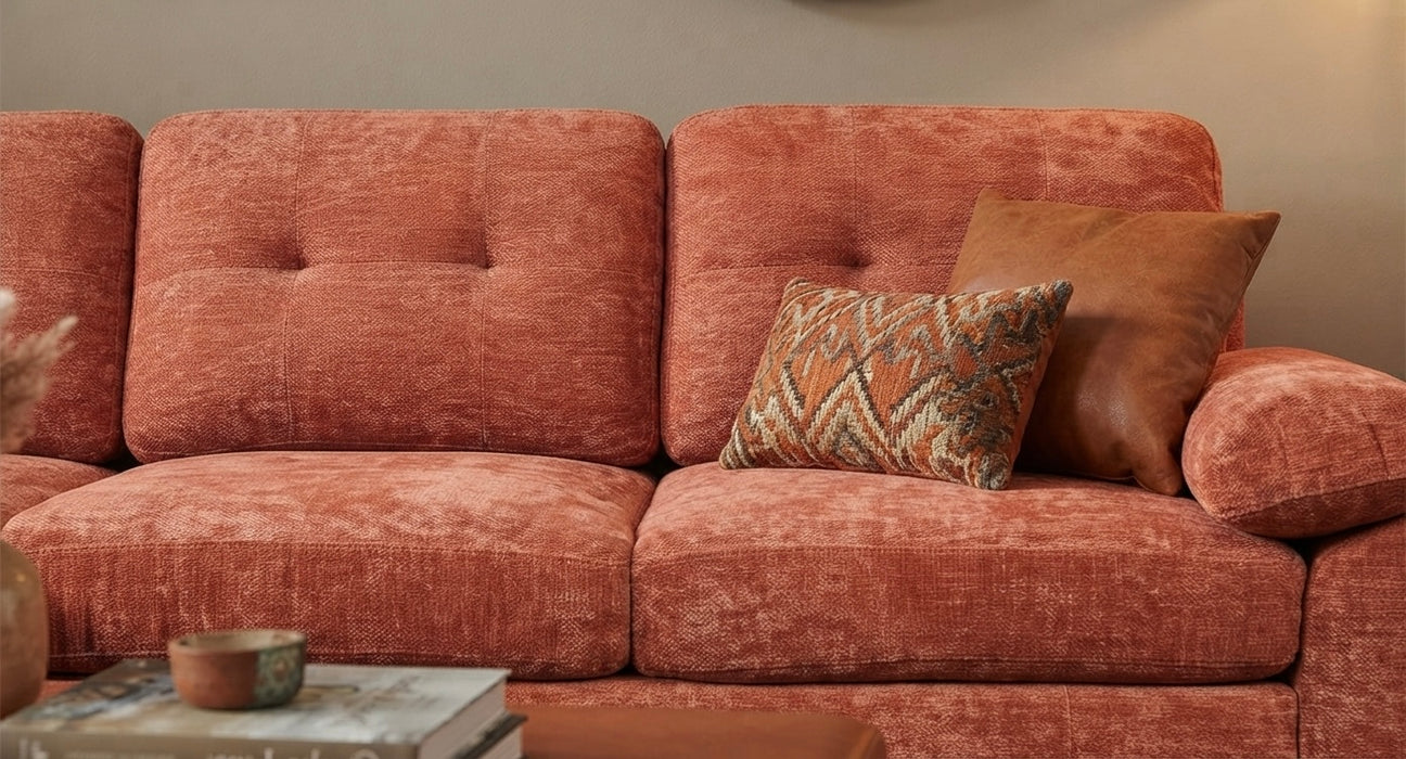 Ecksofa AMANS Cognac Links