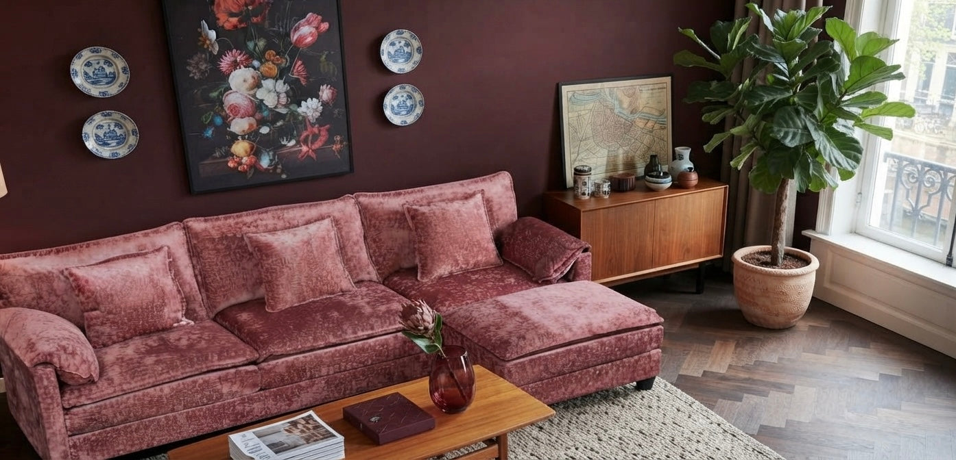 NOULET Modulares Ecksofa Bordeaux