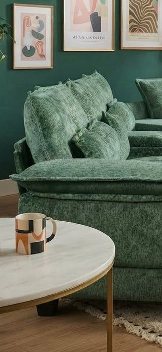 RIVERY Loungebank met Console Smaragdgroen