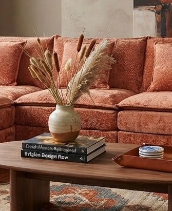 NOULET Modulares Ecksofa Cognac
