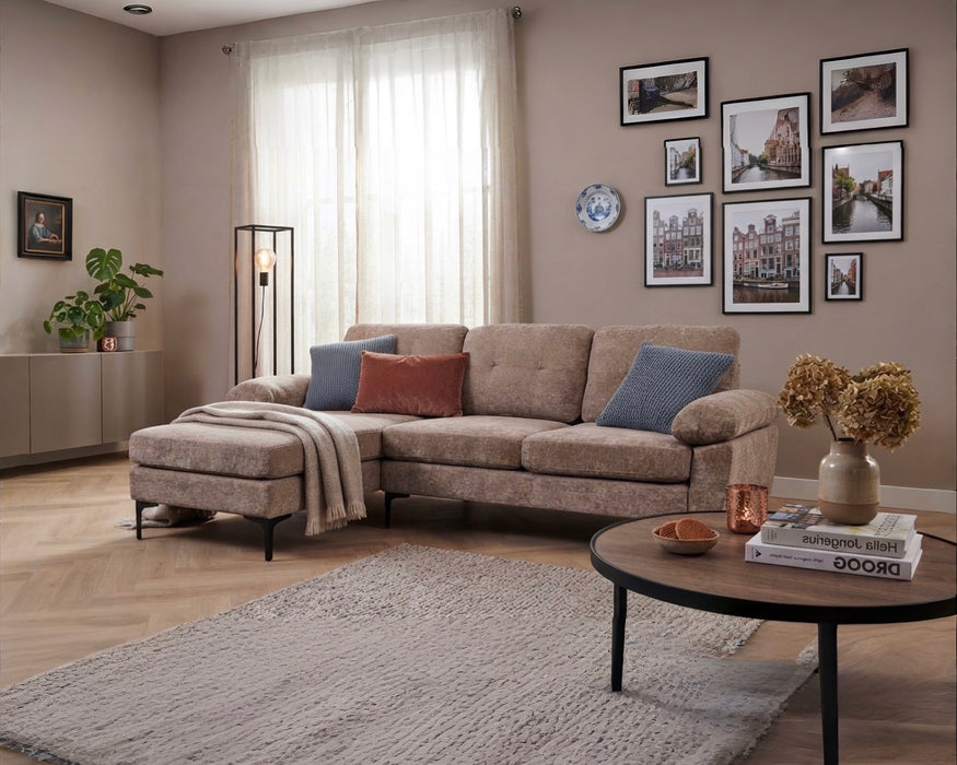 Ecksofa AMANS Taupe Links