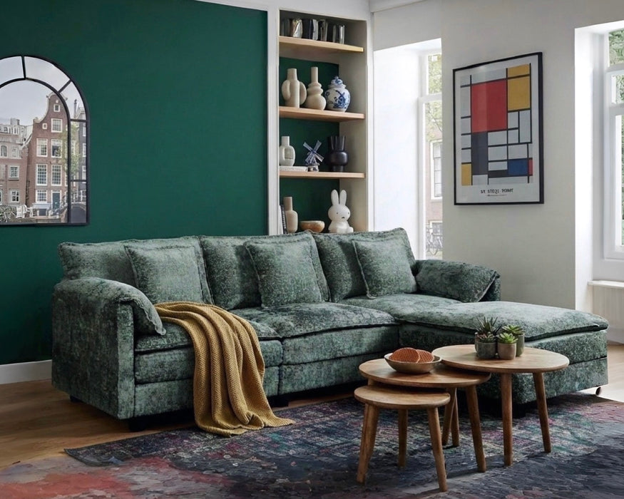 NOULET Modulares Ecksofa Smaragdgrün