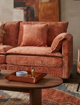 NOULET Modulares Ecksofa Cognac
