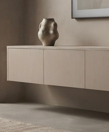 Schwebendes TV-Lowboard VIEUX Helltaupe 240 CM
