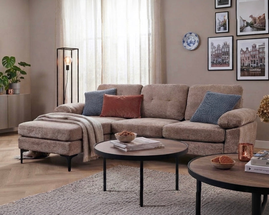 Ecksofa AMANS Taupe Links