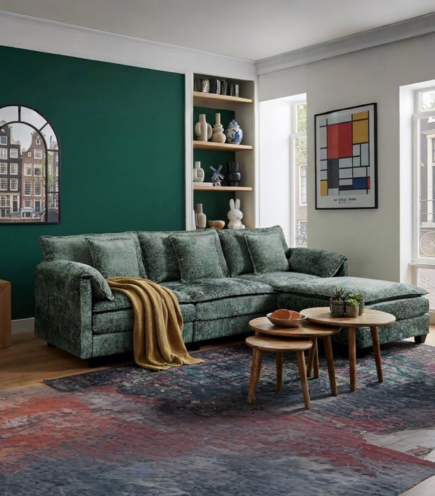 NOULET Modulares Ecksofa Smaragdgrün