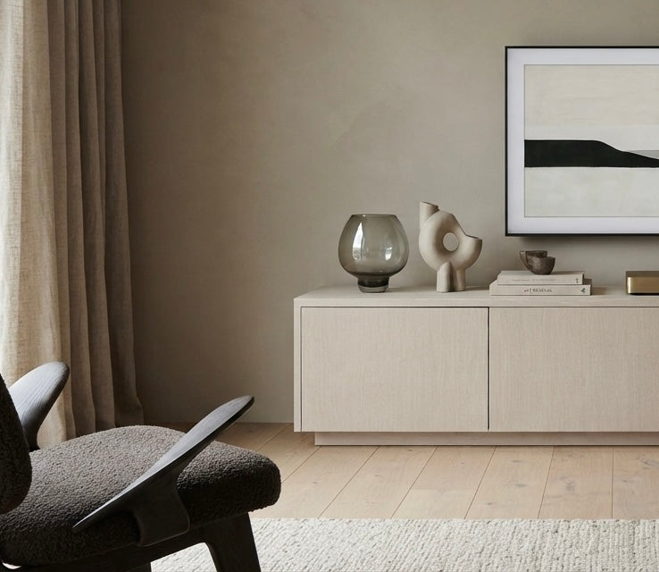 Meuble TV LAMOR Japandi Ivoire 240CM