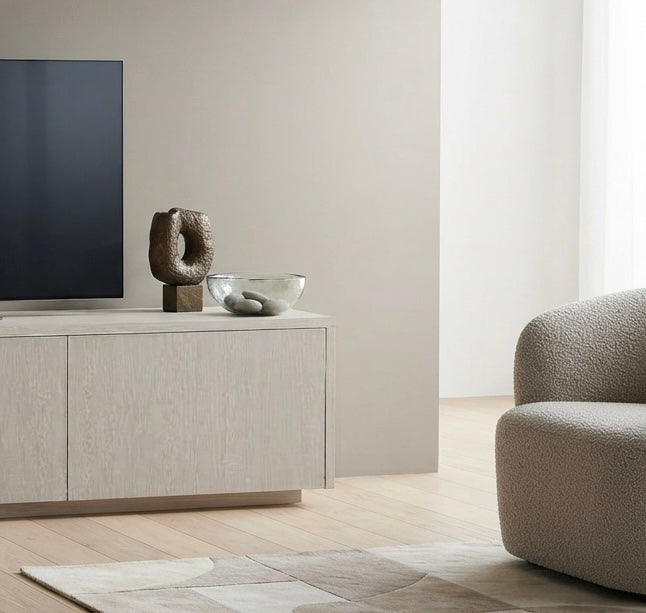 Meuble TV LAMOR Japandi Ivoire 180CM