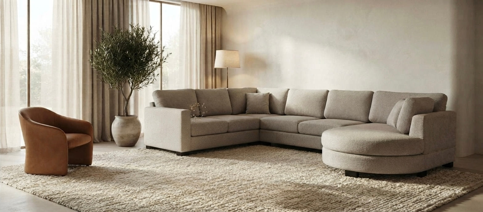 Hoekbank THOILY Loungebank Stone Rechts