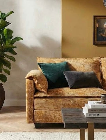 NOULET Canapé d’angle Modulable Jaune ocre