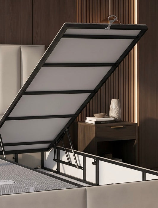 Opbergbed GONTIER Japandi Stone 160 x 200 cm