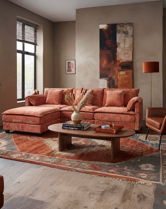 NOULET Modulares Ecksofa Cognac