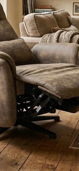 Elektrisch Relax Fauteuil Valois Microfiber Leer Taupe