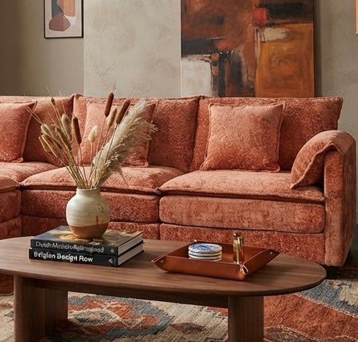 NOULET Modulares Ecksofa Cognac