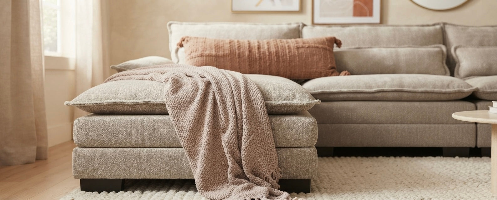 RIVERY Canapé Lounge Double Taupe