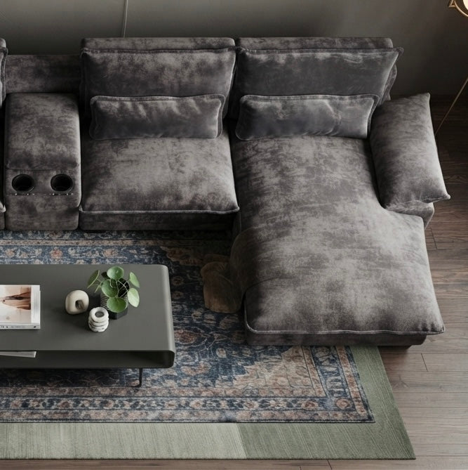 RIVERY Loungebank met Console Antraciet