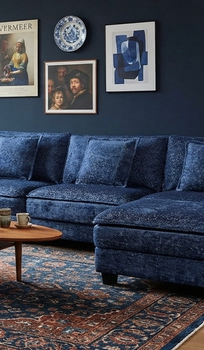 NOULET Modulares Ecksofa Blau