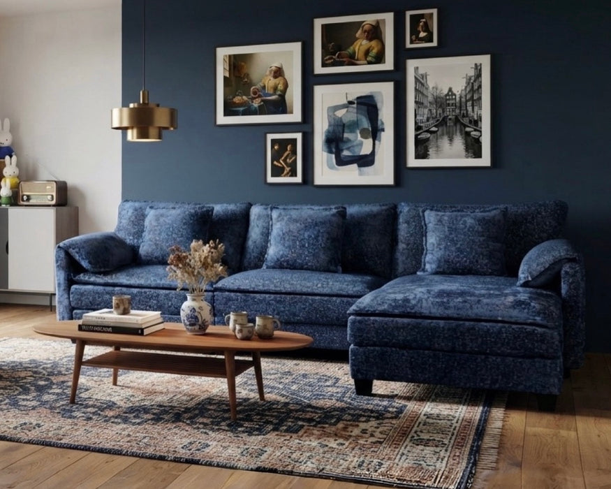 NOULET Modulares Ecksofa Blau