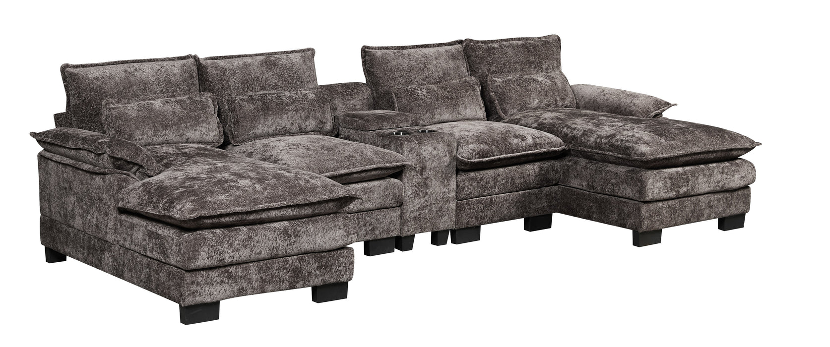 RIVERY Loungebank met Console Antraciet