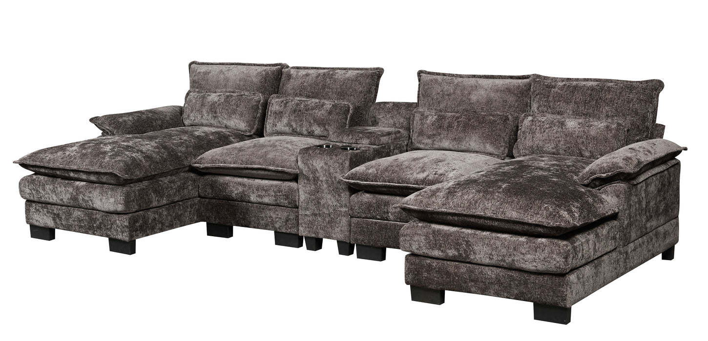 RIVERY Loungebank met Console Antraciet