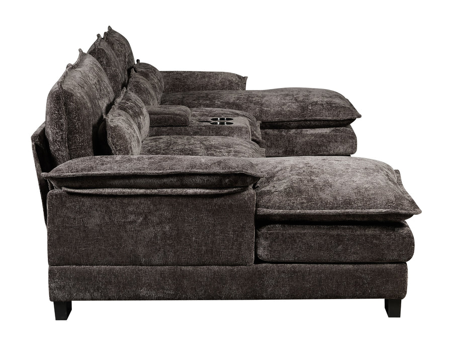 RIVERY Loungebank met Console Antraciet
