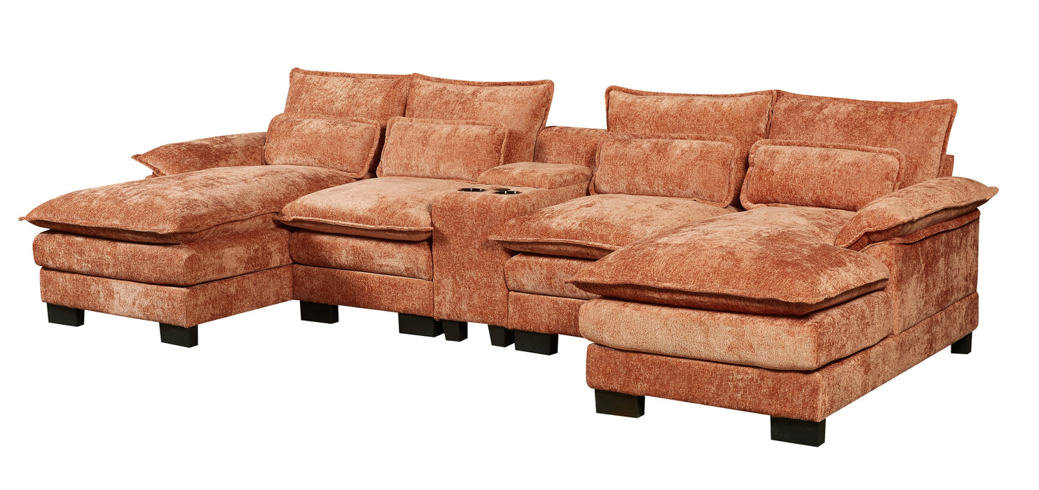 RIVERY Loungebank met Console Cognac