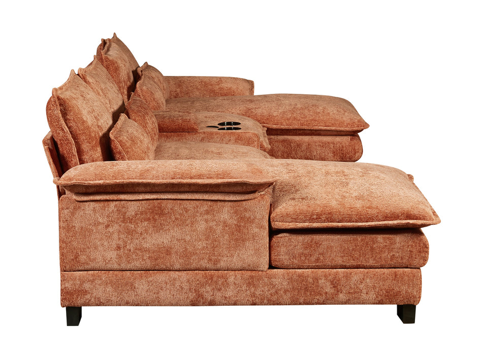 RIVERY Loungebank met Console Cognac