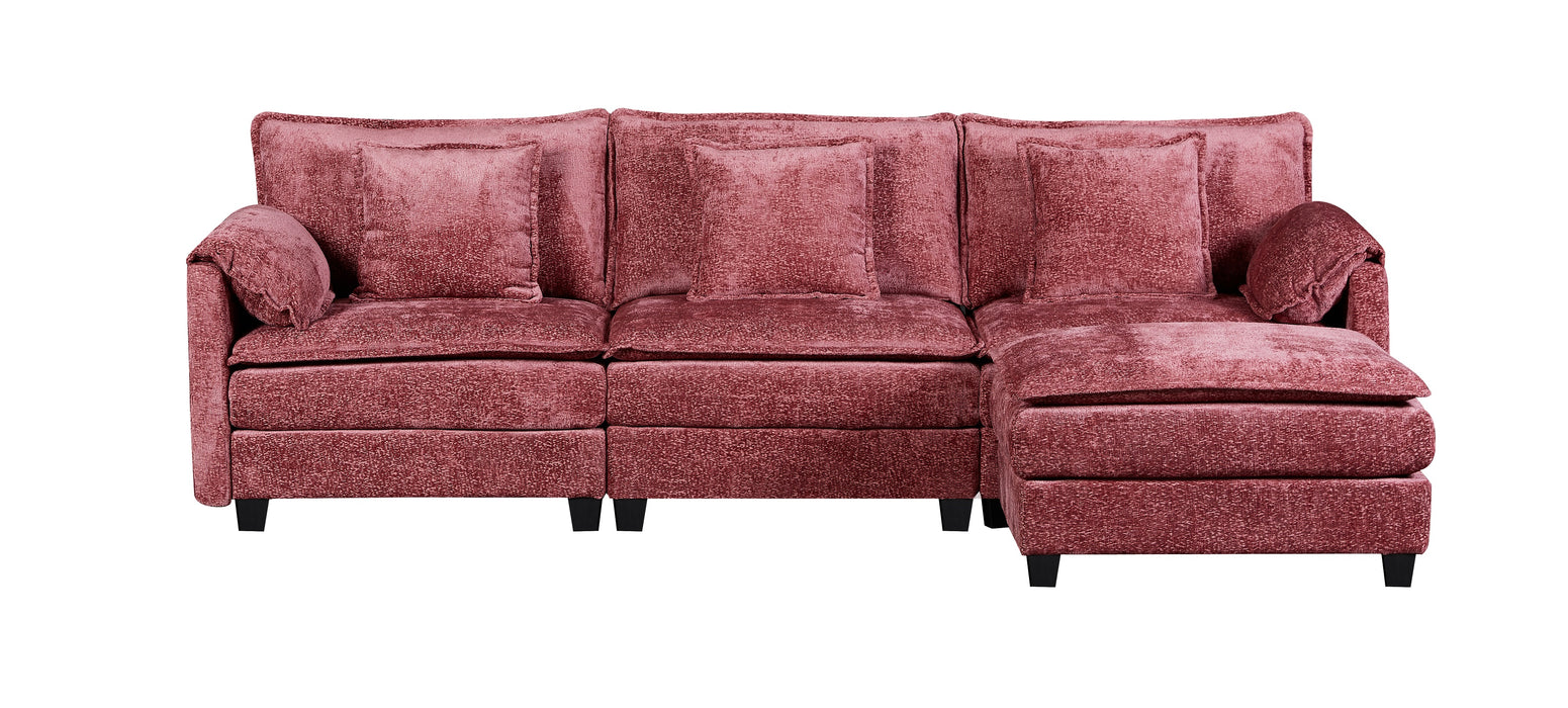 NOULET Modulares Ecksofa Bordeaux