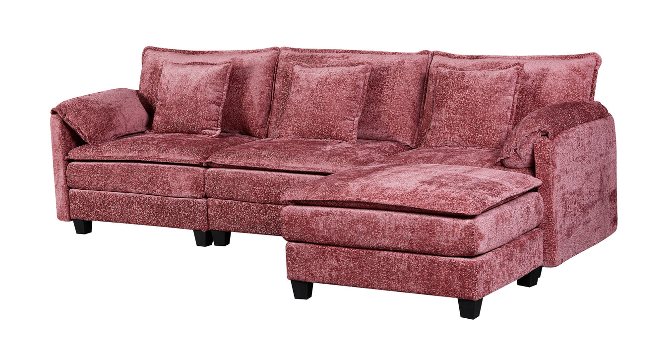 NOULET Modulares Ecksofa Bordeaux