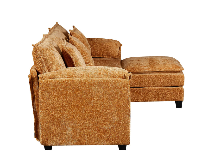 NOULET Canapé d’angle Modulable Jaune ocre