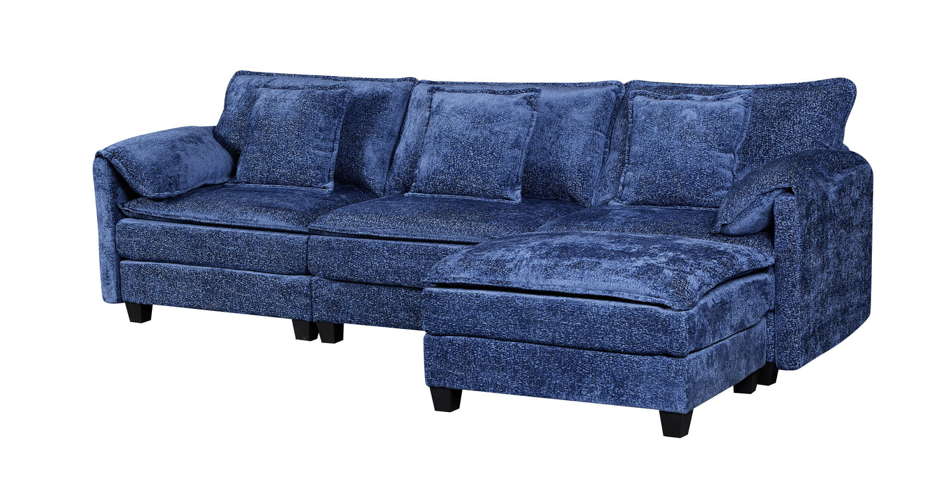 NOULET Modulares Ecksofa Blau