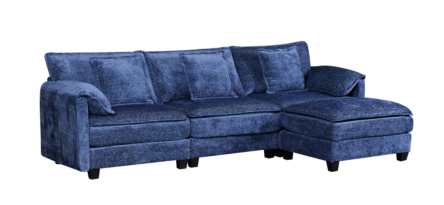 NOULET Modulares Ecksofa Blau