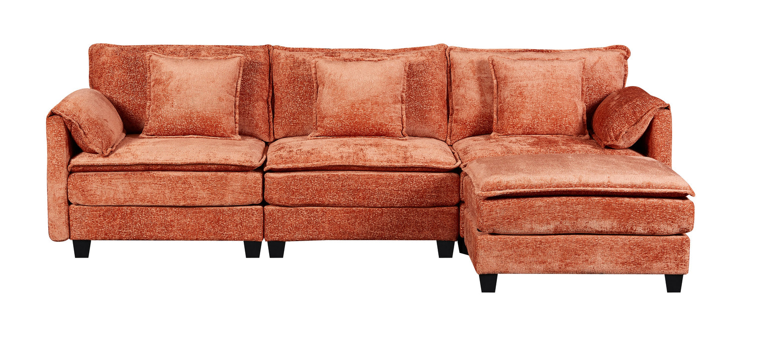 NOULET Modulares Ecksofa Cognac