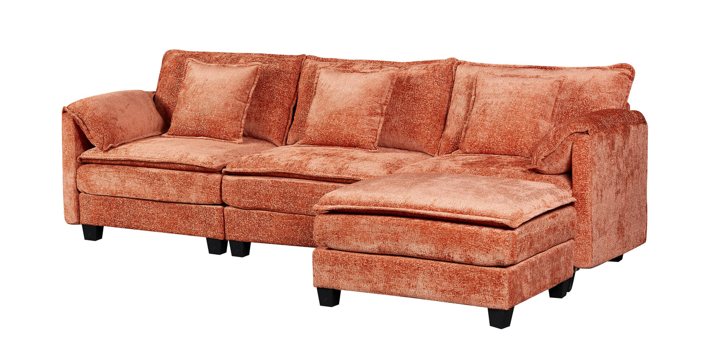 NOULET Modulares Ecksofa Cognac