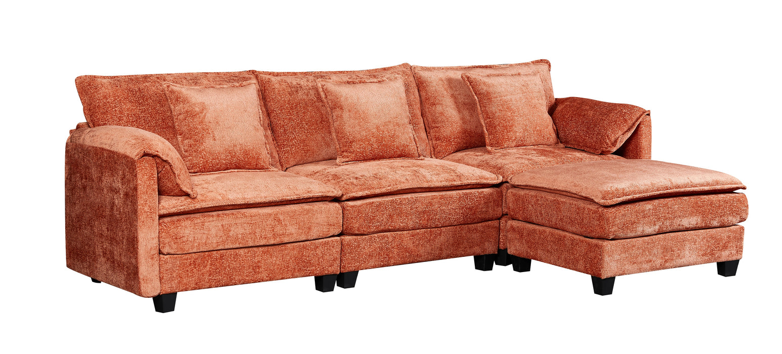 NOULET Modulares Ecksofa Cognac